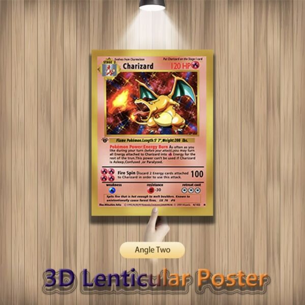Poster lenticulaire Pokémon en 3D avec effet visuel changeant