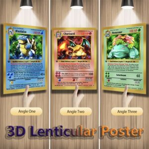 Poster lenticulaire Pokémon en 3D avec effet visuel changeant