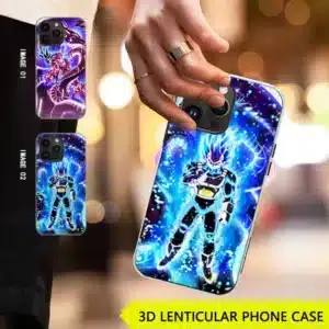 Coque lenticulaire Dragon Ball avec Vegeta en Super Saiyan Blue et Shenron en arrière-plan