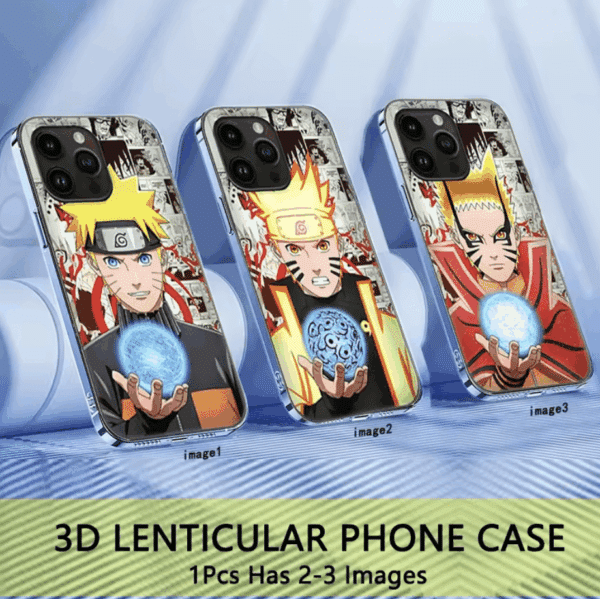 Coque lenticulaire 3D Naruto avec Rasengan, effet animé pour smartphone